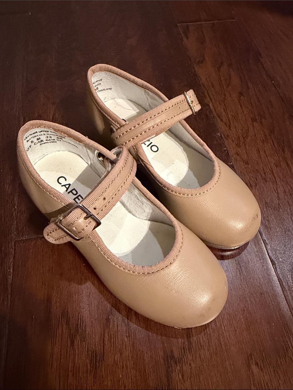Capezio Girls Beige Mary Jane Character Tap Shoes